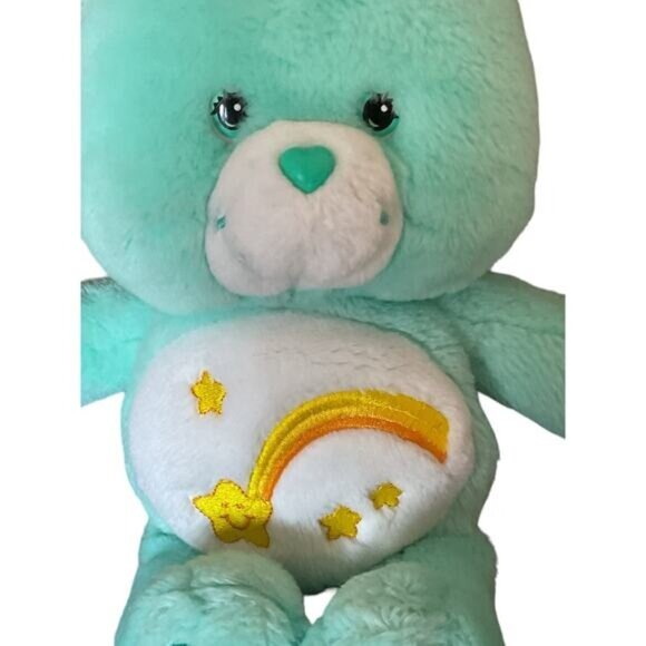 Care Bears Wish Bear Shooting Star Hearts Mint Green Hard Eyes - Picture 2 of 5